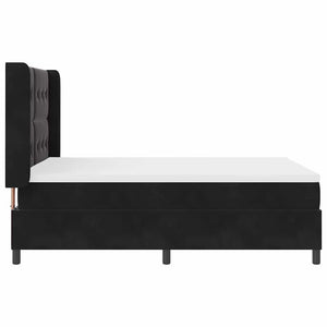 Κρεβάτι με ελατήρια με κεφαλάρι Μαύρο 160 x 200 cm Βελούδο