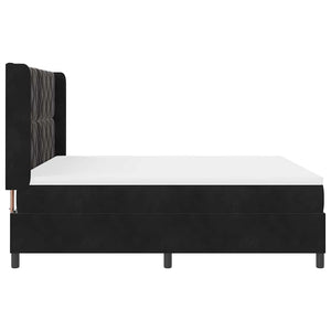 Κρεβάτι με ελατήρια με κεφαλάρι Μαύρο 180 x 200 cm Βελούδο