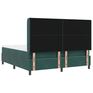 Κρεβάτι με ελατήρια Σκούρο Πράσινο 180 x 200 cm Βελούδο - Pakobazaar