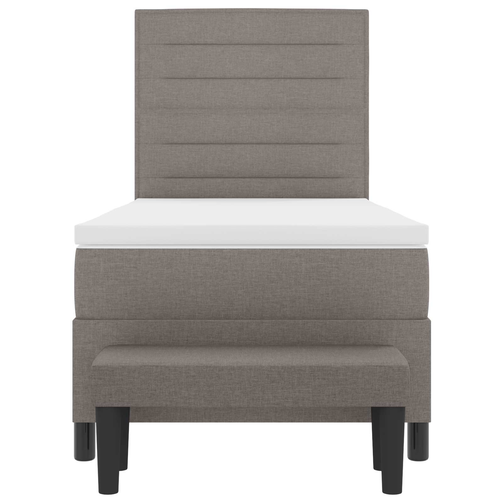 Κρεβάτι με ελατήρια με κεφαλάρι Taupe 80 x 200 cm ύφασμα - Pakobazaar