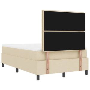 Κρεβάτι με ελατήρια με στρώμα Κρεμ 120 x 190 cm ύφασμα - Pakobazaar