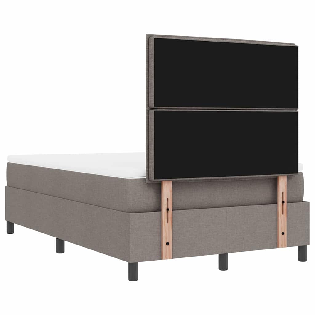 Κρεβάτι με ελατήρια με κεφαλάρι Taupe 120 x 200 cm ύφασμα - Pakobazaar