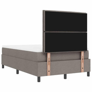 Κρεβάτι με ελατήρια με κεφαλάρι Taupe 120 x 200 cm ύφασμα - Pakobazaar