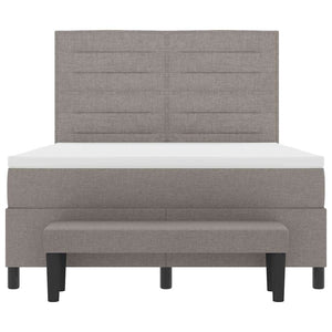 Κρεβάτι με ελατήρια με κεφαλάρι Taupe 140 x 200 cm ύφασμα