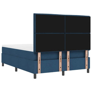 Κρεβάτι με ελατήρια με κεφαλάρι Μπλε 160 x 200 cm ύφασμα - Pakobazaar