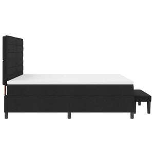 Κρεβάτι με ελατήρια με στρώμα Μαύρο 180 x 200 cm ύφασμα - Pakobazaar