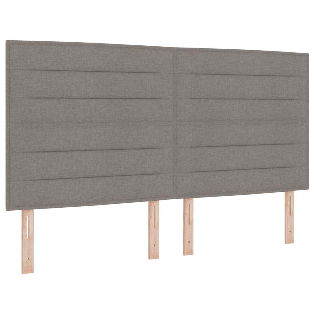Κρεβάτι με ελατήρια με στρώμα Taupe 180 x 200 cm ύφασμα - Pakobazaar