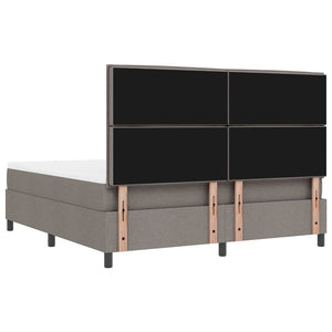 Κρεβάτι με ελατήρια με κεφαλάρι Taupe 180 x 200 cm ύφασμα