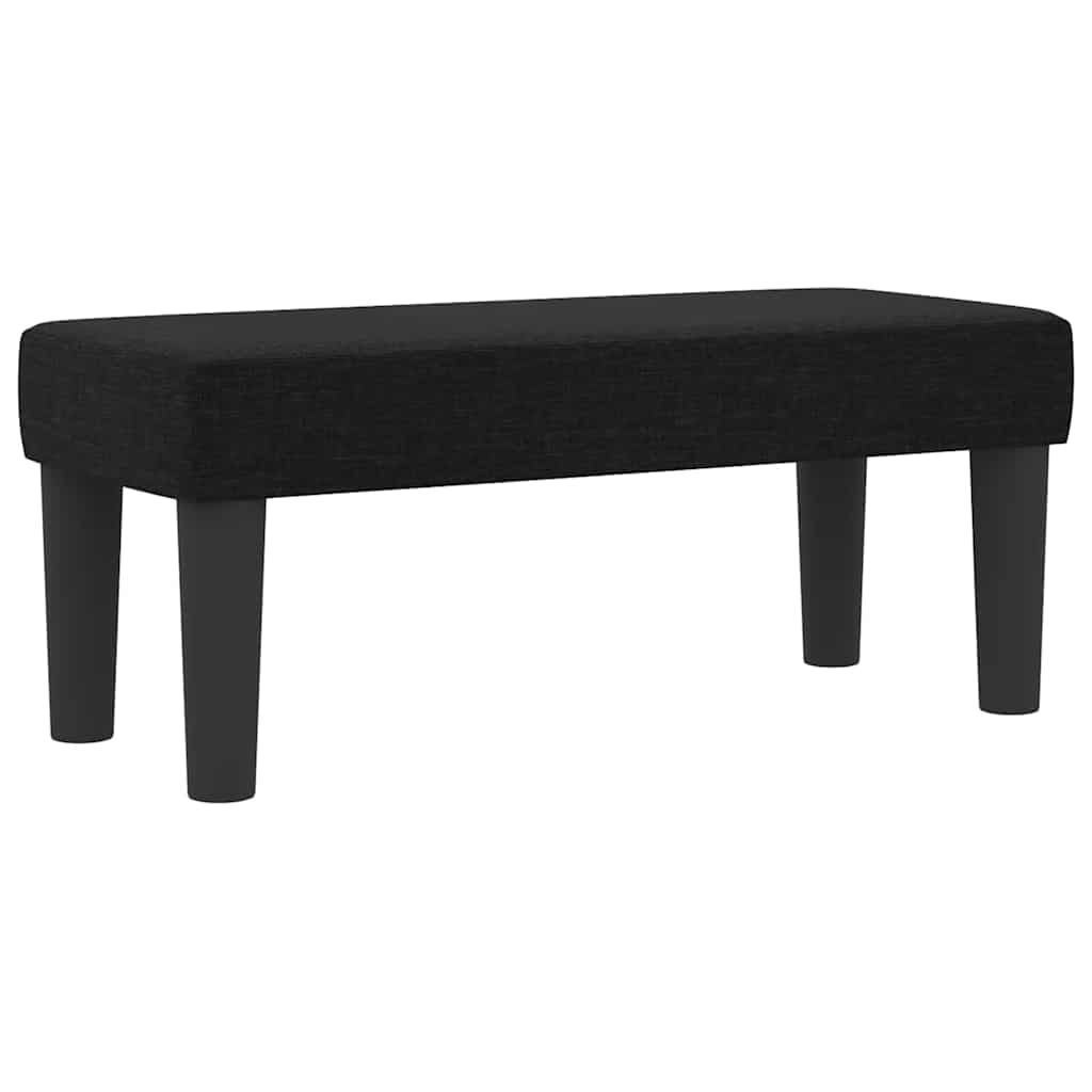 Κρεβάτι με ελατήρια με στρώμα Μαύρο 90 x 190 cm ύφασμα - Pakobazaar