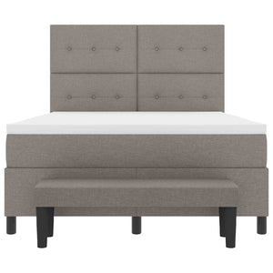 Κρεβάτι με ελατήρια με κεφαλάρι Taupe 140 x 200 cm ύφασμα - Pakobazaar
