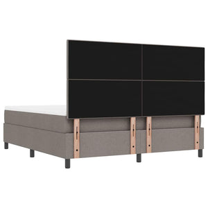 Κρεβάτι με ελατήρια με στρώμα Taupe 180 x 200 cm ύφασμα - Pakobazaar