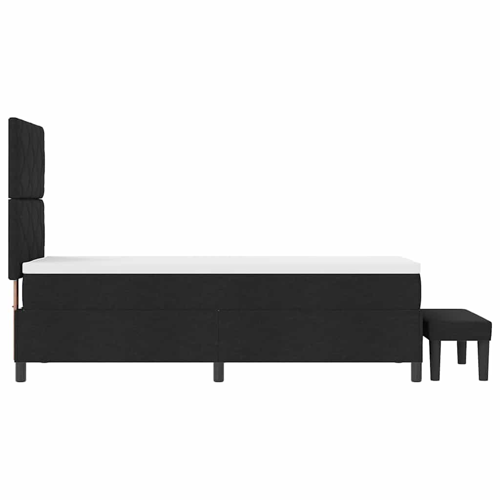 Κρεβάτι με ελατήρια με κεφαλάρι Μαύρο 80 x 200 cm ύφασμα