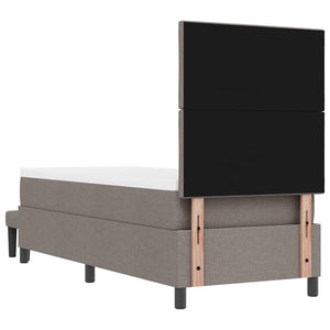 Κρεβάτι με ελατήρια με κεφαλάρι Taupe 80 x 200 cm ύφασμα