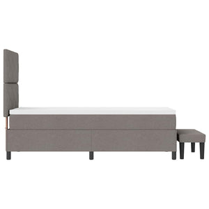 Κρεβάτι με ελατήρια με κεφαλάρι Taupe 80 x 200 cm ύφασμα