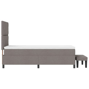 Κρεβάτι με ελατήρια με μαξιλάρι Taupe 90 x 190 cm ύφασμα - Pakobazaar
