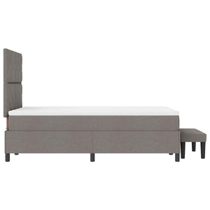 Κρεβάτι με ελατήρια με κεφαλάρι Taupe 120 x 190 cm ύφασμα - Pakobazaar