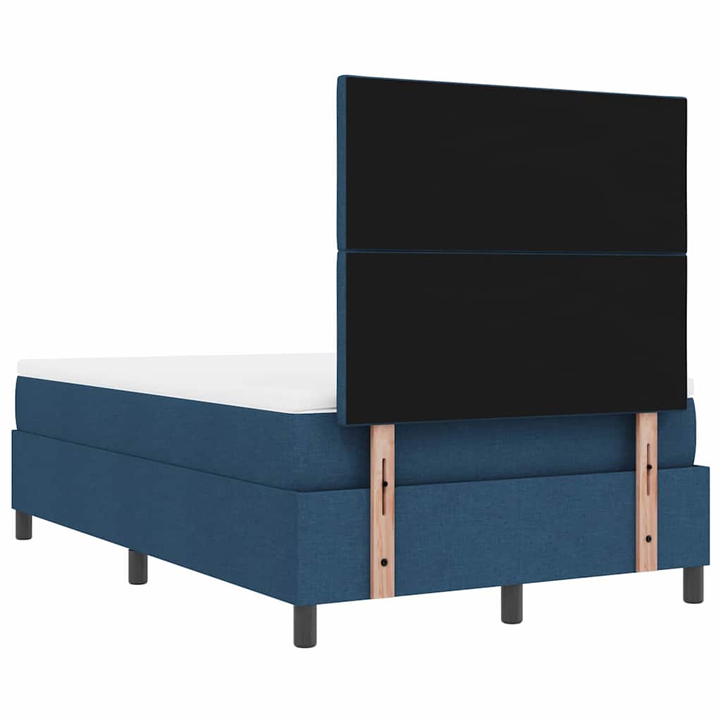 Κρεβάτι με ελατήρια με στρώμα Μπλε 120 x 190 cm ύφασμα - Pakobazaar