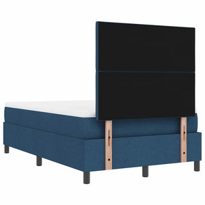 Κρεβάτι με ελατήρια με κεφαλάρι Μπλε 120 x 200 cm ύφασμα