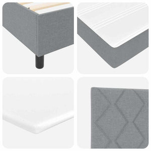 Κρεβάτι με ελατήρια Ανοιχτό γκρι 140 x 200 cm ύφασμα - Pakobazaar