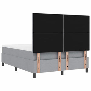 Κρεβάτι με ελατήρια Ανοιχτό γκρι 160 x 200 cm ύφασμα - Pakobazaar