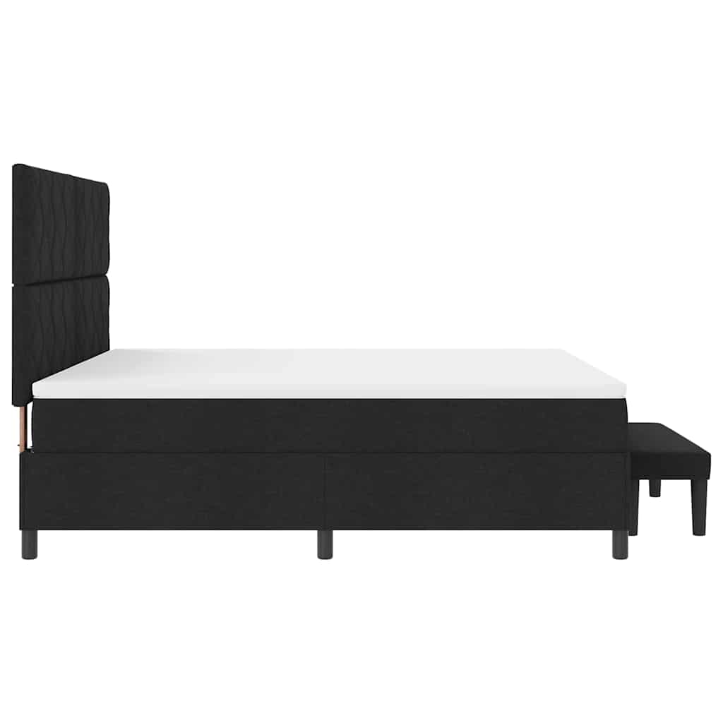 Κρεβάτι με ελατήρια με κεφαλάρι Μαύρο 180 x 200 cm ύφασμα - Pakobazaar