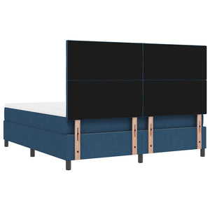 Κρεβάτι με ελατήρια με κεφαλάρι Μπλε 180 x 200 cm ύφασμα - Pakobazaar