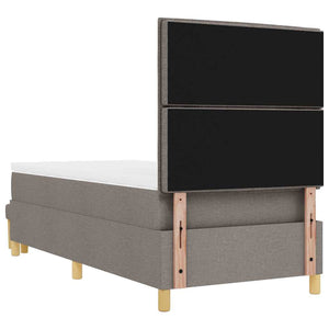 Κρεβάτι με ελατήρια με μαξιλάρι Taupe 200 x 90 εκ. ύφασμα - Pakobazaar