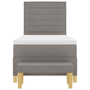 Κρεβάτι με ελατήρια με μαξιλάρι Taupe 200 x 90 εκ. ύφασμα - Pakobazaar