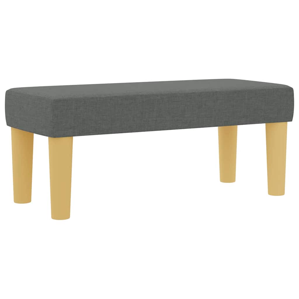 Κρεβάτι με ελατήρια με στρώμα Σκούρο γκρι 90 x 190 cm ύφασμα - Pakobazaar