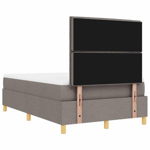 Κρεβάτι με ελατήρια με στρώμα Taupe 120 x 190 cm ύφασμα - Pakobazaar