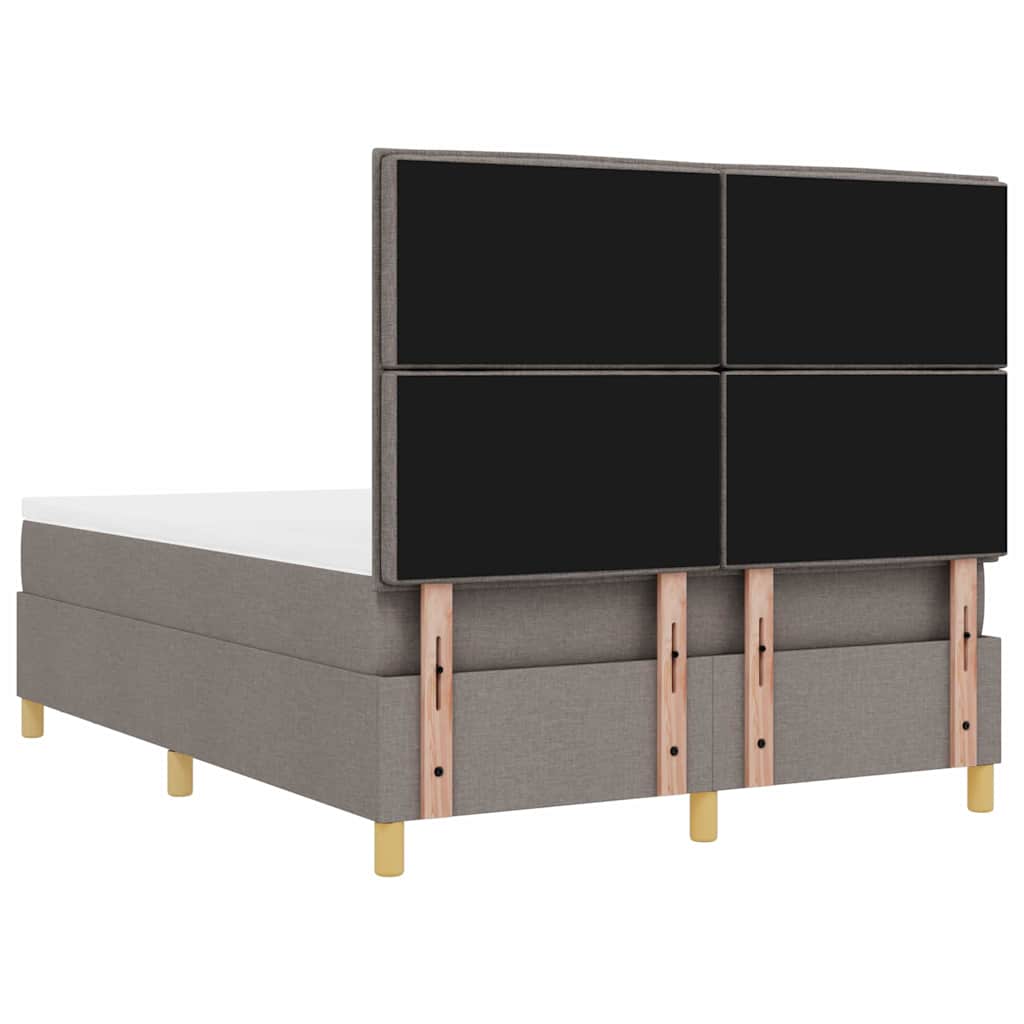 Κρεβάτι με ελατήρια με κεφαλάρι Taupe 200 x 160 εκατοστά ύφασμα