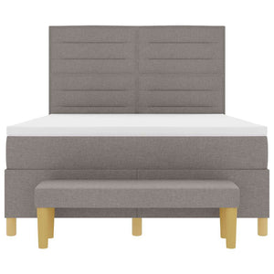 Κρεβάτι με ελατήρια με κεφαλάρι Taupe 200 x 160 εκατοστά ύφασμα