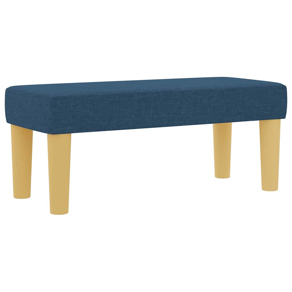 Κρεβάτι με ελατήρια με στρώμα Μπλε 90 x 190 cm ύφασμα - Pakobazaar