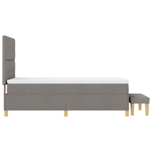 Κρεβάτι με ελατήρια με μαξιλάρι Taupe 200 x 100 cm ύφασμα