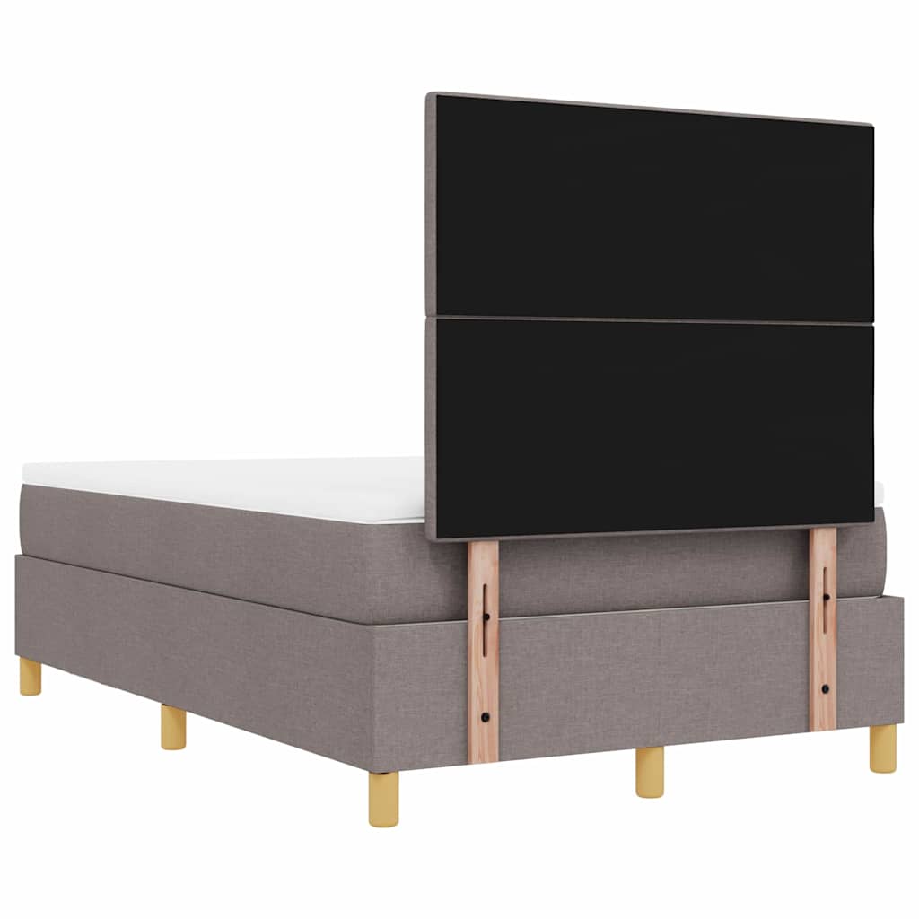 Κρεβάτι με ελατήρια με στρώμα Taupe 120 x 200 cm ύφασμα - Pakobazaar