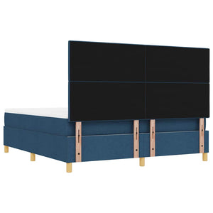 Κρεβάτι με ελατήρια με μαξιλάρι Μπλε 200 x 180 cm ύφασμα - Pakobazaar