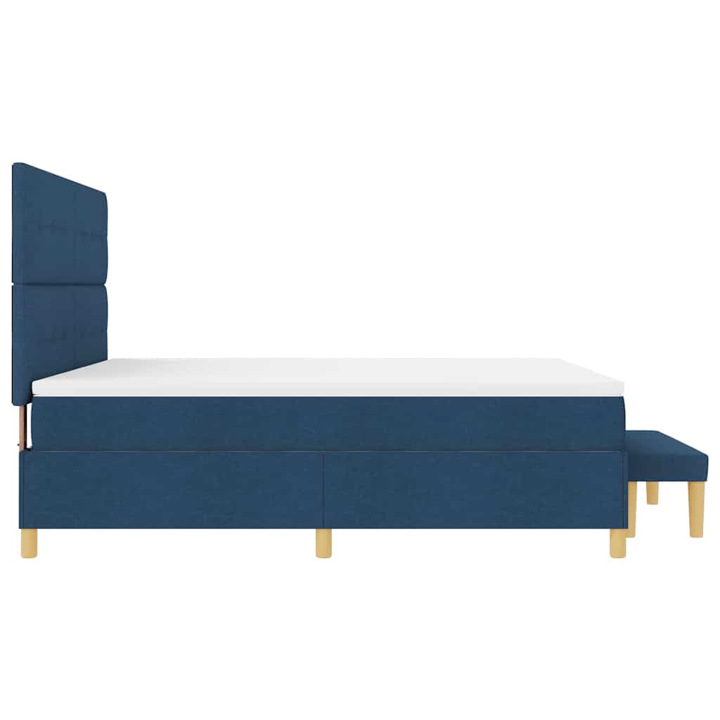 Κρεβάτι με ελατήρια με μαξιλάρι Μπλε 200 x 180 cm ύφασμα - Pakobazaar