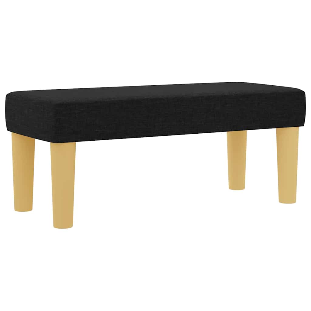 Κρεβάτι με ελατήρια με μαξιλάρι Μαύρο 190 x 90 cm ύφασμα - Pakobazaar