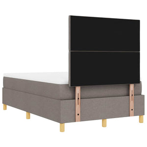 Κρεβάτι με ελατήρια με κεφαλάρι Taupe 190 x 120 εκατοστά ύφασμα - Pakobazaar