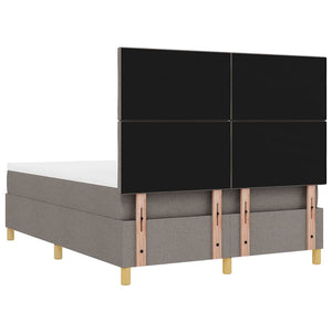 Κρεβάτι με ελατήρια με μαξιλάρι Taupe 200 x 140 cm ύφασμα - Pakobazaar
