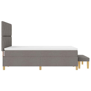 Κρεβάτι με ελατήρια με μαξιλάρι Taupe 200 x 140 cm ύφασμα - Pakobazaar