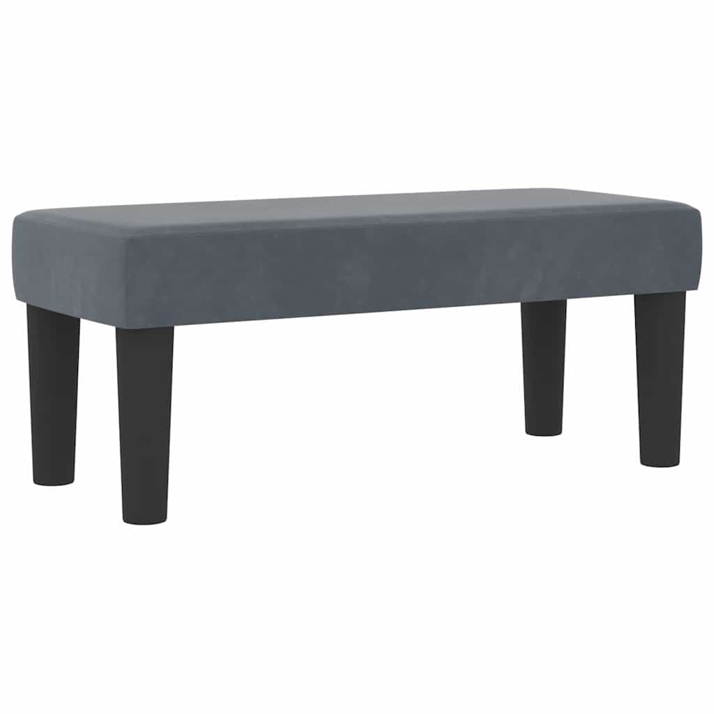 Κρεβάτι με ελατήρια Σκούρο γκρι 200 x 80 εκατοστά Βελούδο