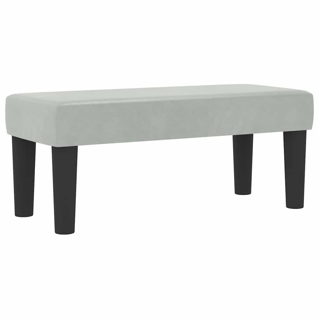 Κρεβάτι με ελατήρια Ανοιχτό γκρι 190 x 90 cm Βελούδο - Pakobazaar