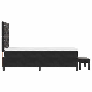 Κρεβάτι με ελατήρια με μαξιλάρι Μαύρο 200 x 100 cm Βελούδο - Pakobazaar