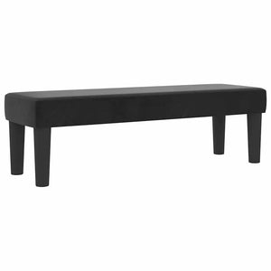 Κρεβάτι με ελατήρια με κεφαλάρι Μαύρο 200 x 140 cm Βελούδο