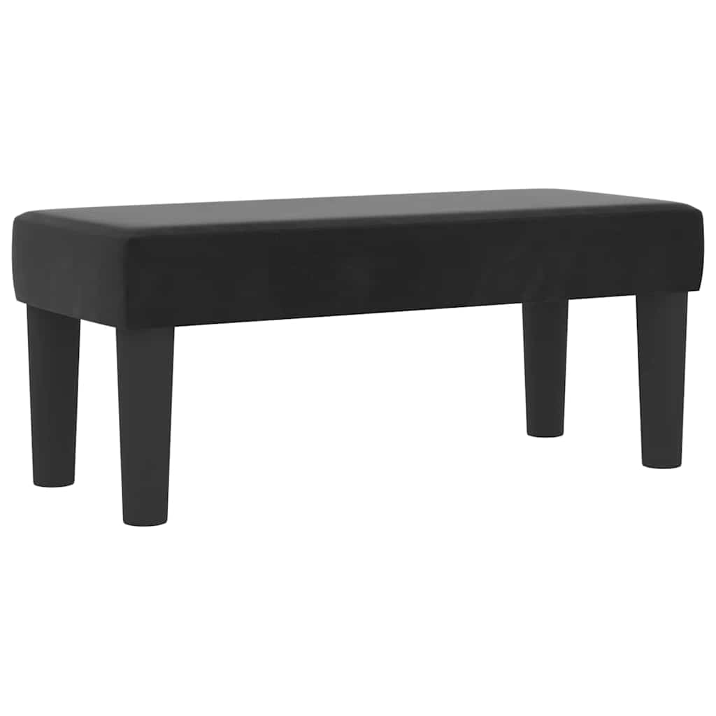 Κρεβάτι με ελατήρια με στρώμα Μαύρο 80 x 200 cm Βελούδο - Pakobazaar