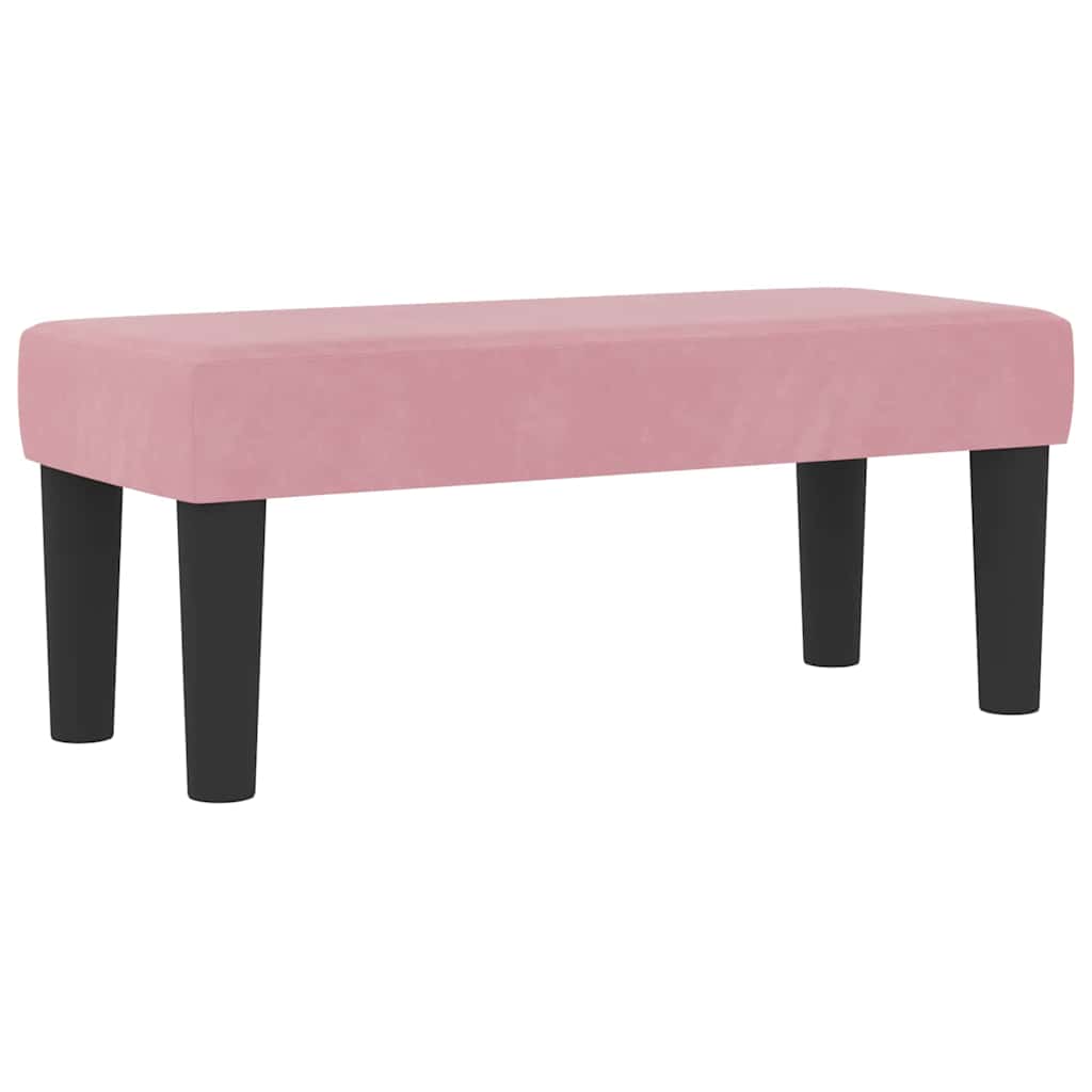 Κρεβάτι με ελατήρια με στρώμα Ροζ 90 x 200 cm Βελούδο - Pakobazaar