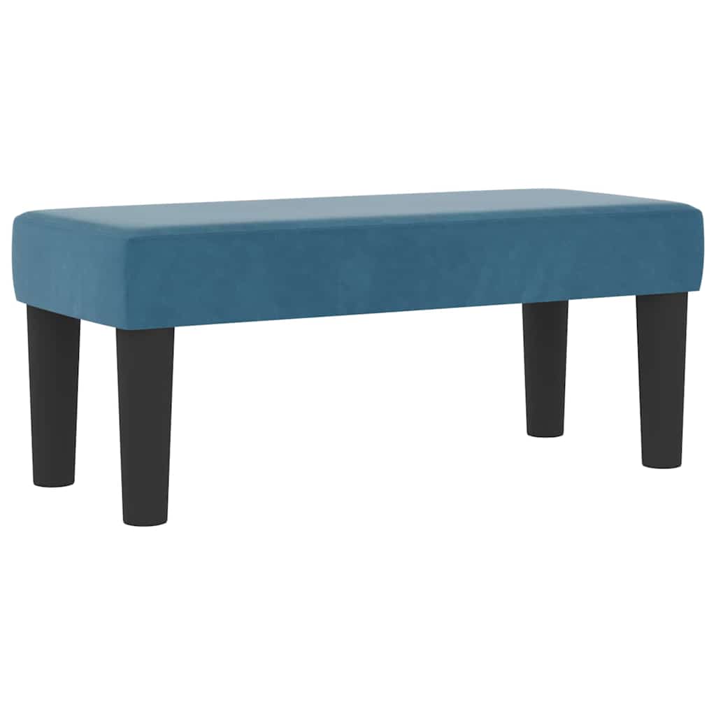 Κρεβάτι με ελατήρια με στρώμα Σκούρο Μπλε 100 x 200 cm Βελούδο - Pakobazaar