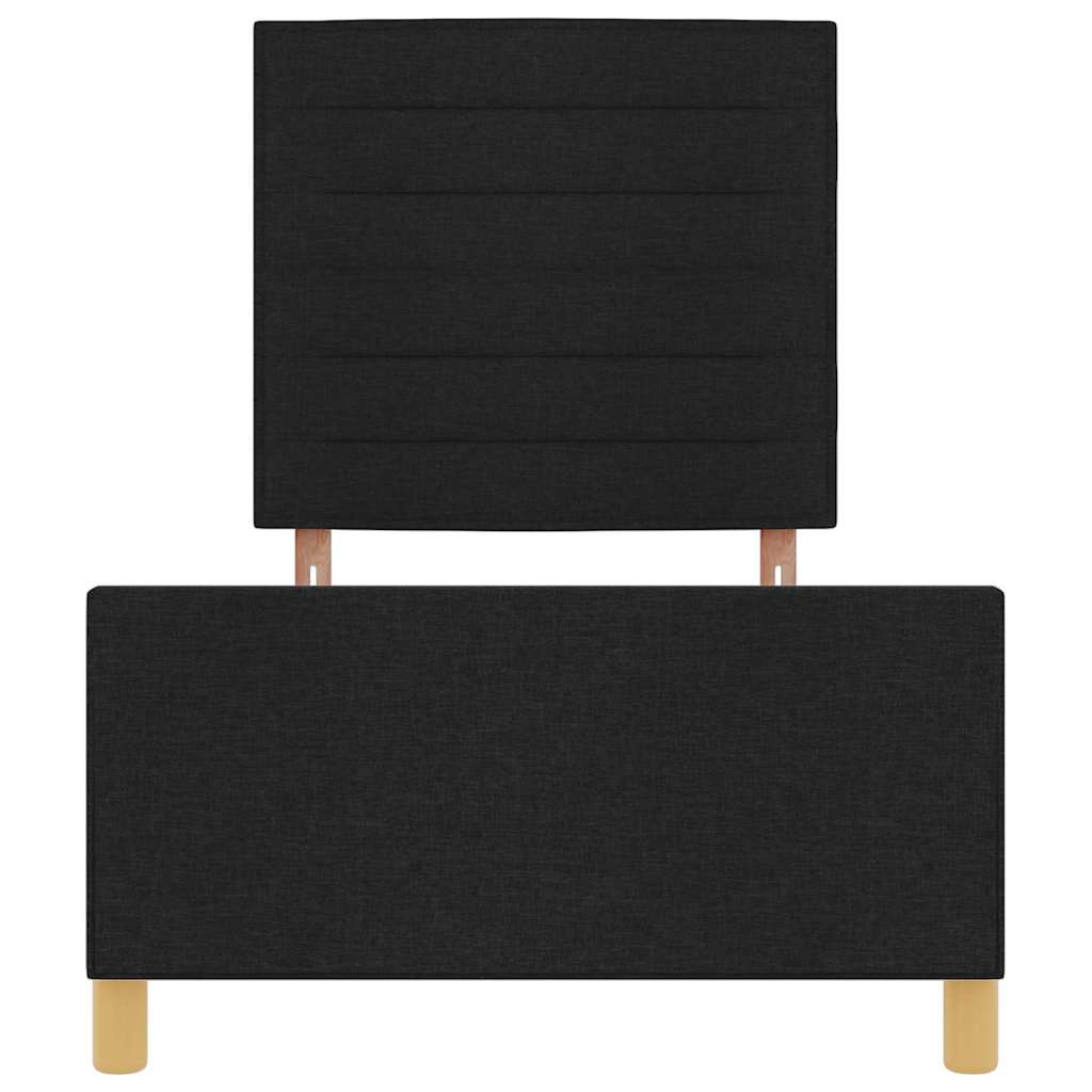 Σκελετός Κρεβατιού με κεφαλάρι Μαύρο 80 x 200 cm ύφασμα - Pakobazaar