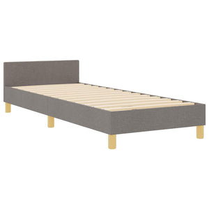 Σκελετός Κρεβατιού με κεφαλάρι Taupe 80 x 200 cm ύφασμα - Pakobazaar